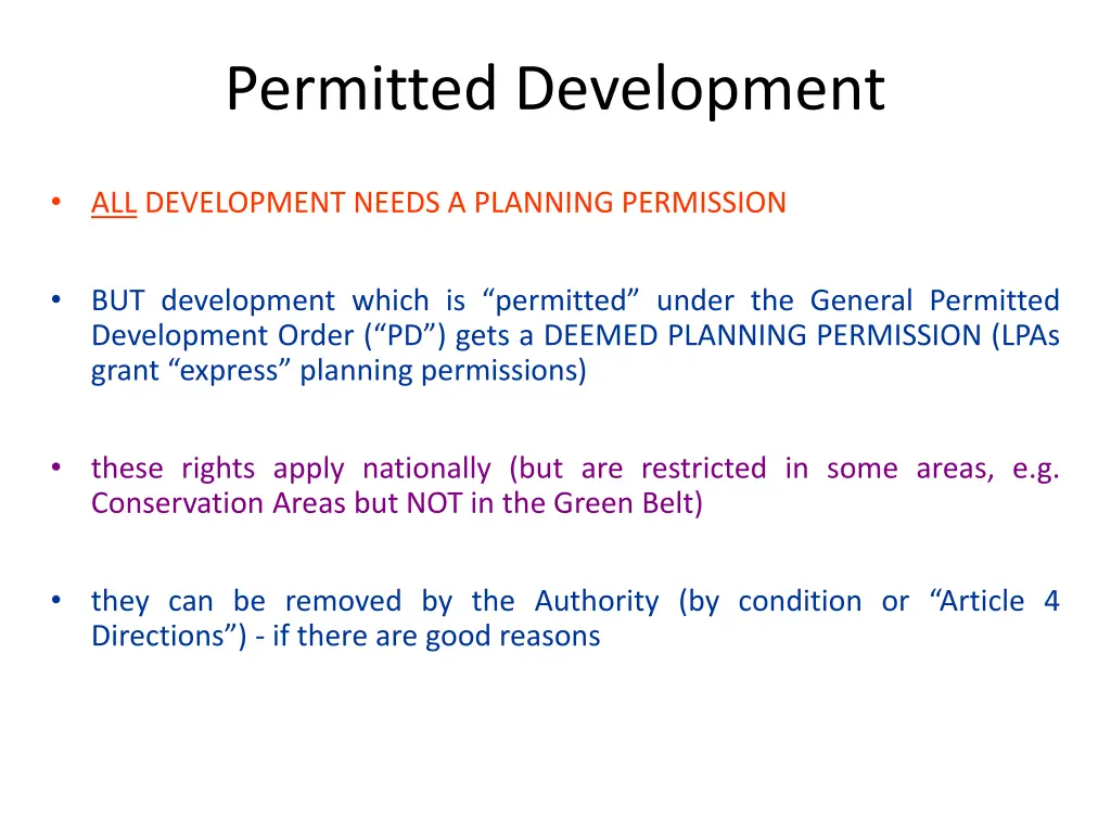 permitted development