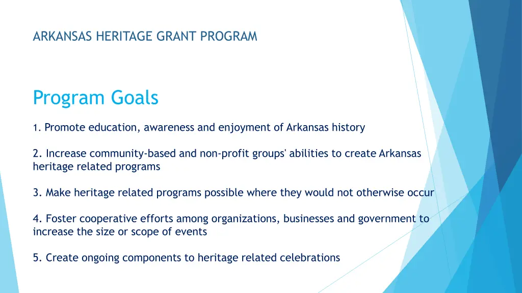 arkansas heritage grant program 2