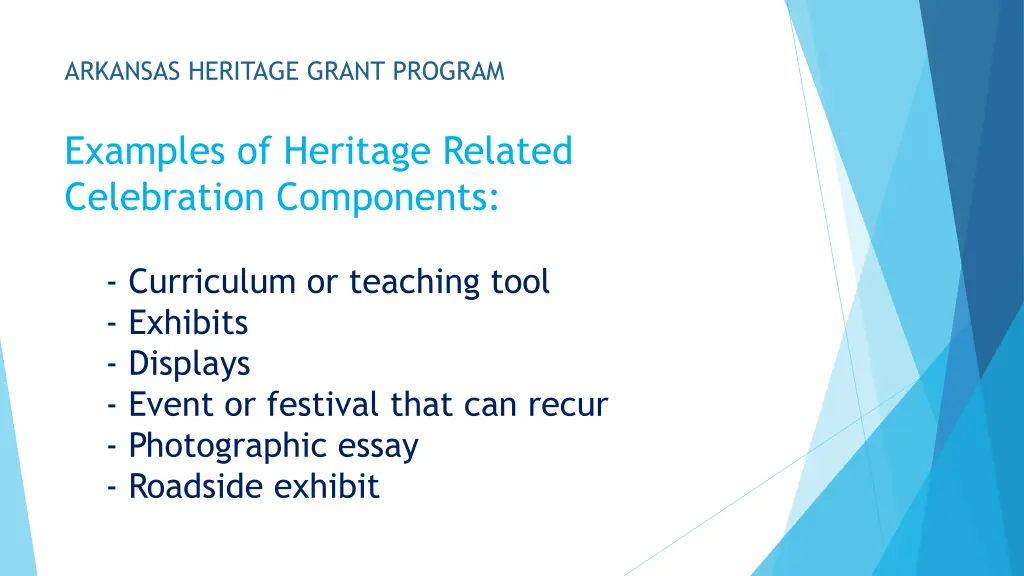 arkansas heritage grant program 3