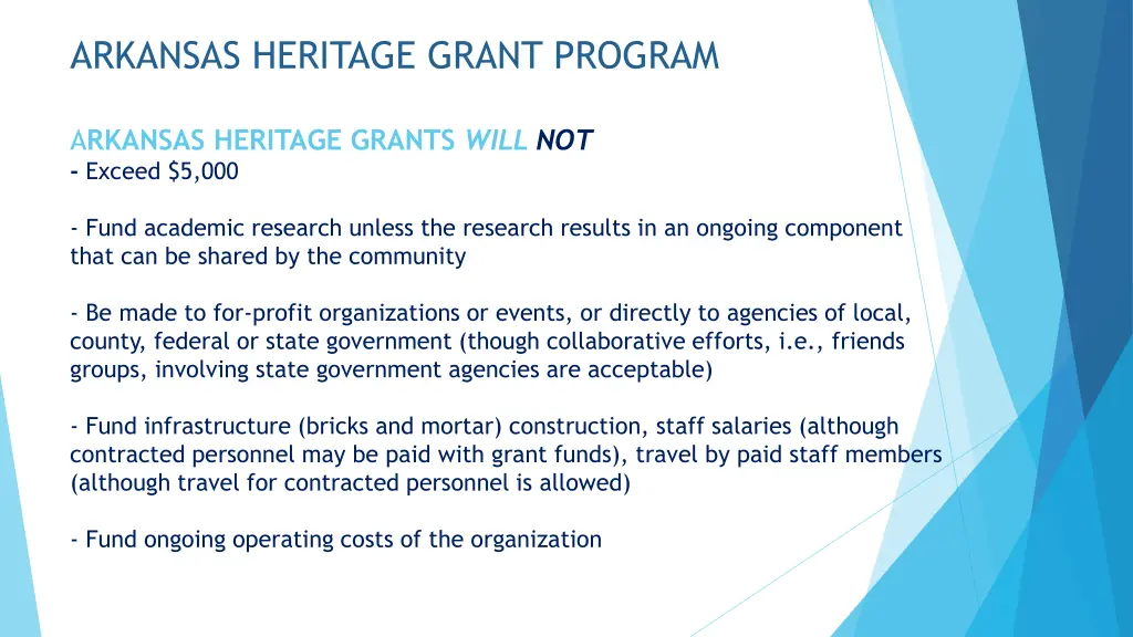 arkansas heritage grant program 7