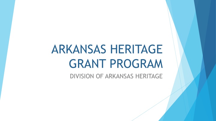 arkansas heritage grant program division