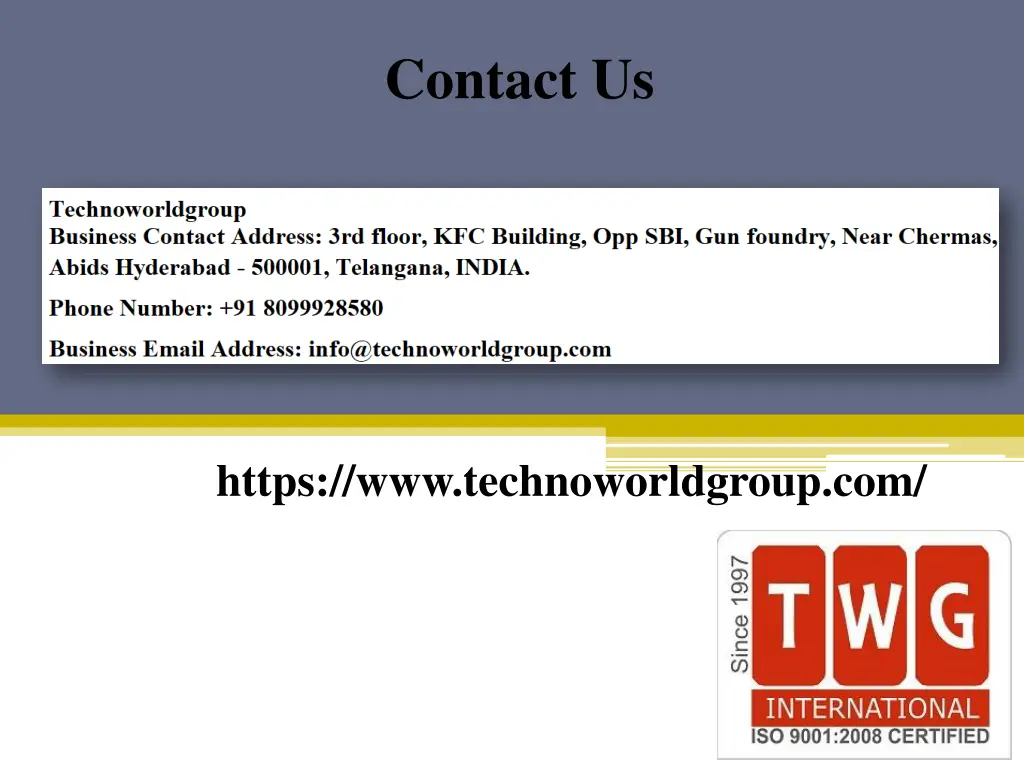 contact us