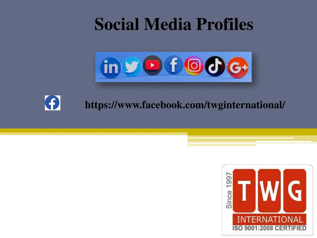 social media profiles