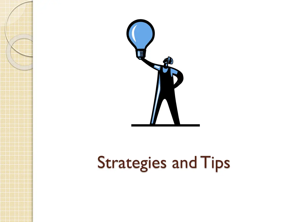 strategies and tips