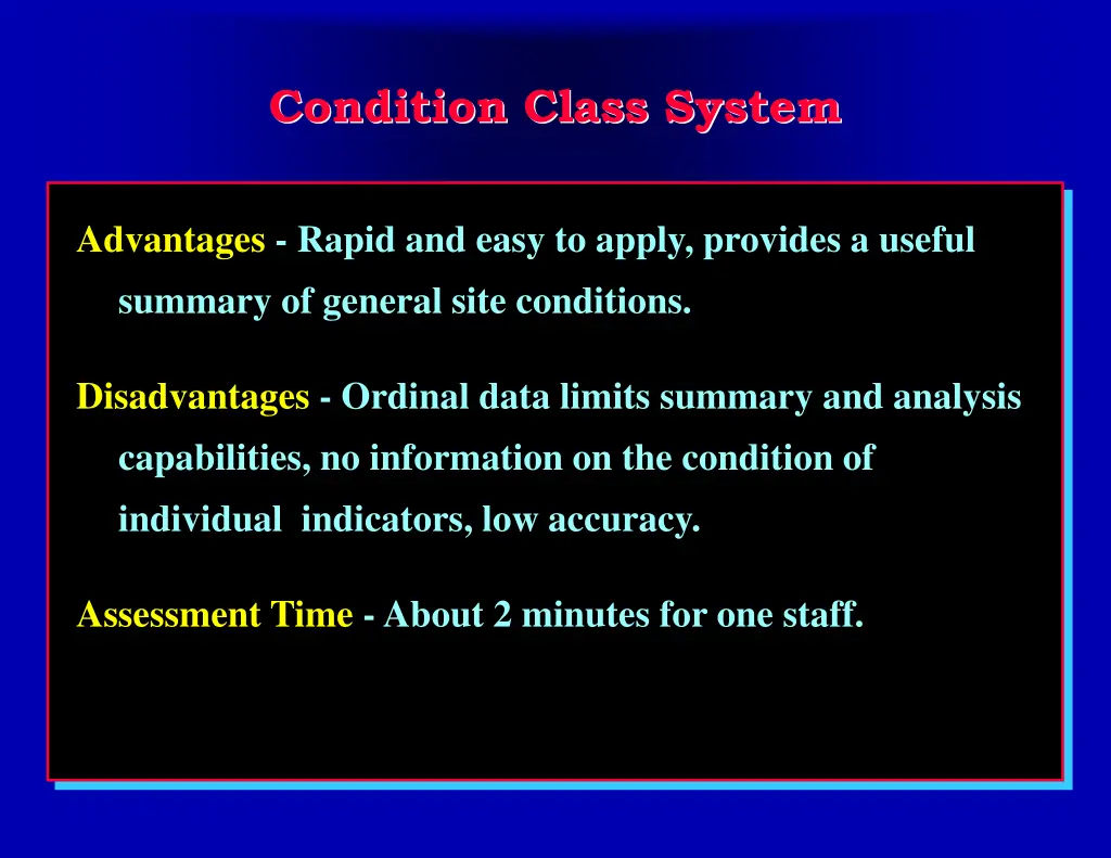 condition class system