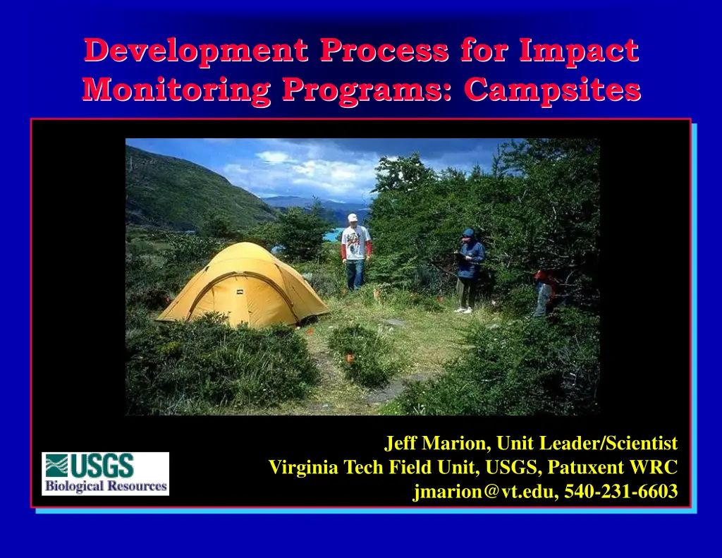 development process for impact monitoring