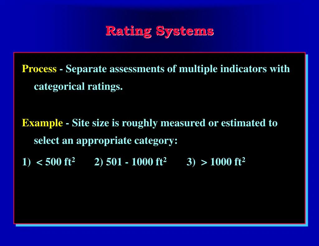 rating systems