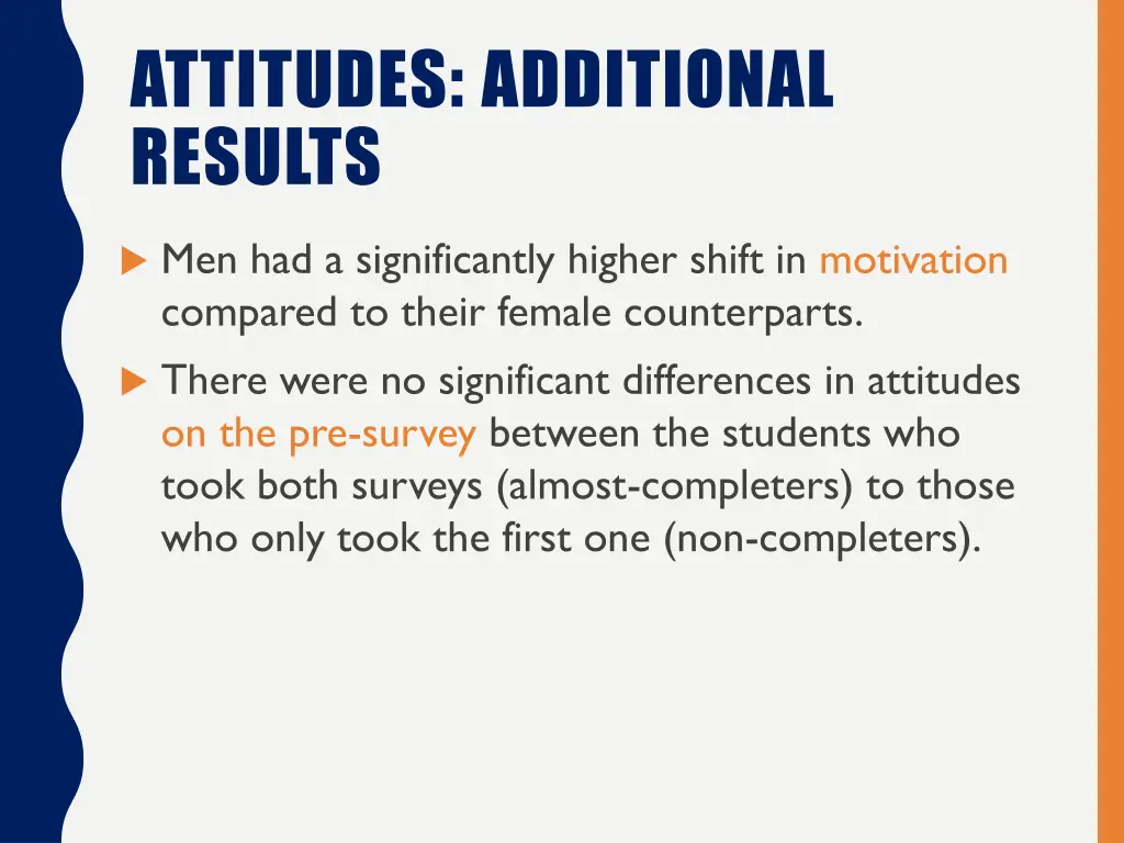 attitudes additional results