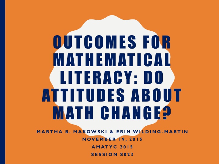 outcomes for mathematical literacy do attitudes