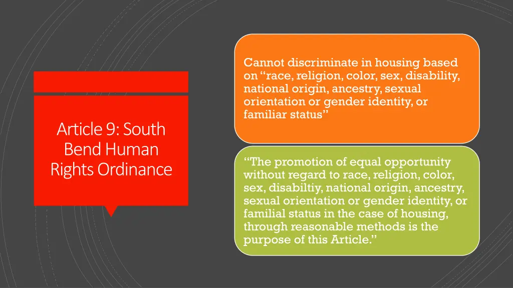 cannot discriminate in housing based on race