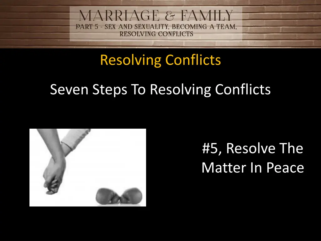 resolving conflicts 15