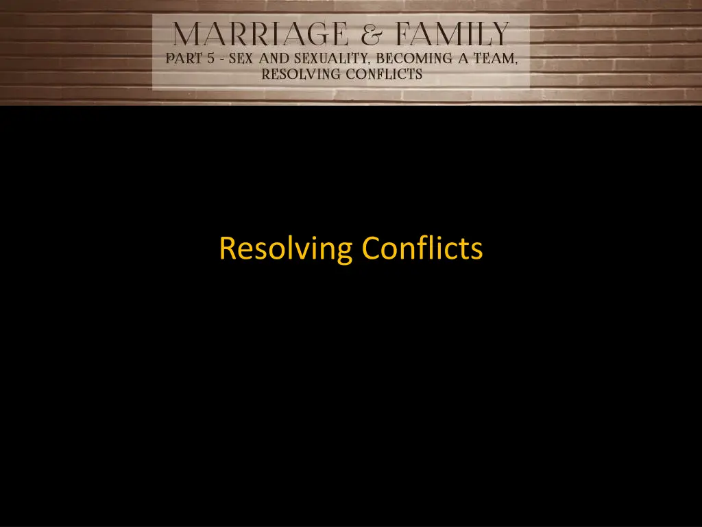 resolving conflicts