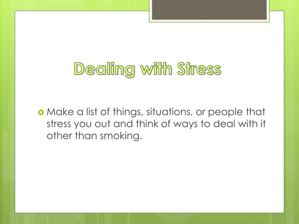 dealing with stress