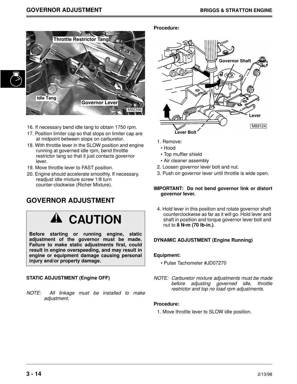 governor adjustment