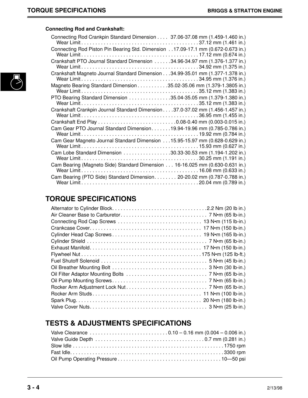 torque specifications