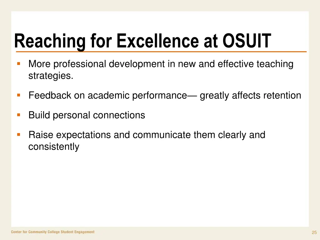 reaching for excellence at osuit