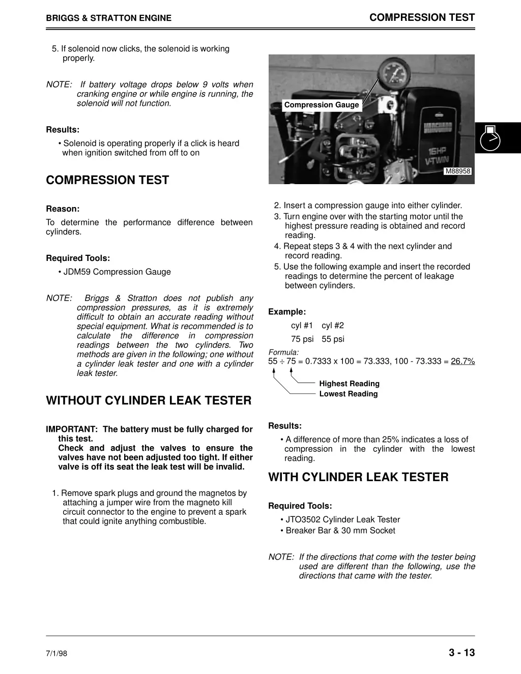 compression test