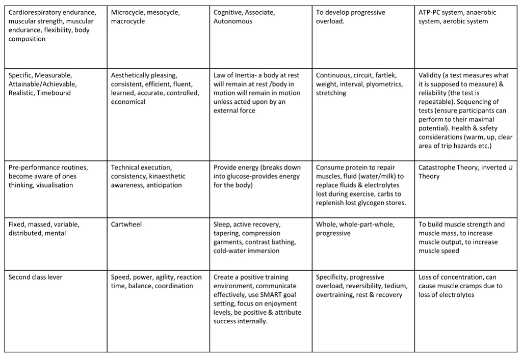 cardiorespiratory endurance muscular strength