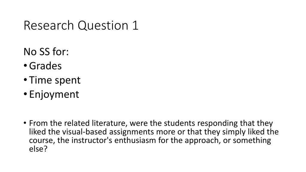 research question 1 1