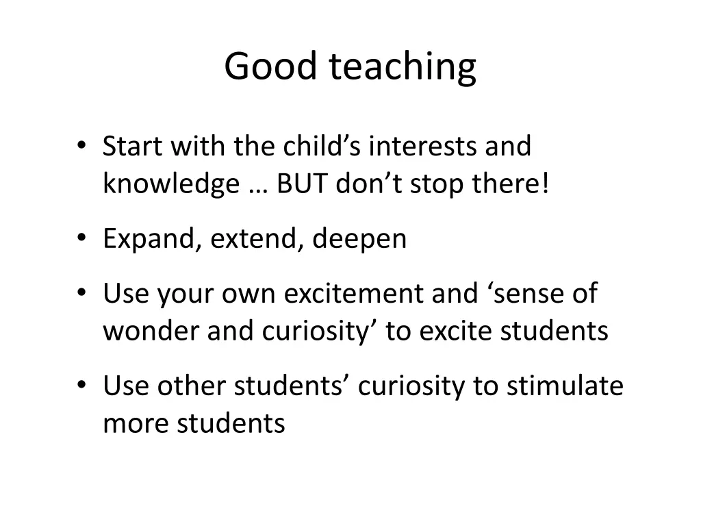 good teaching