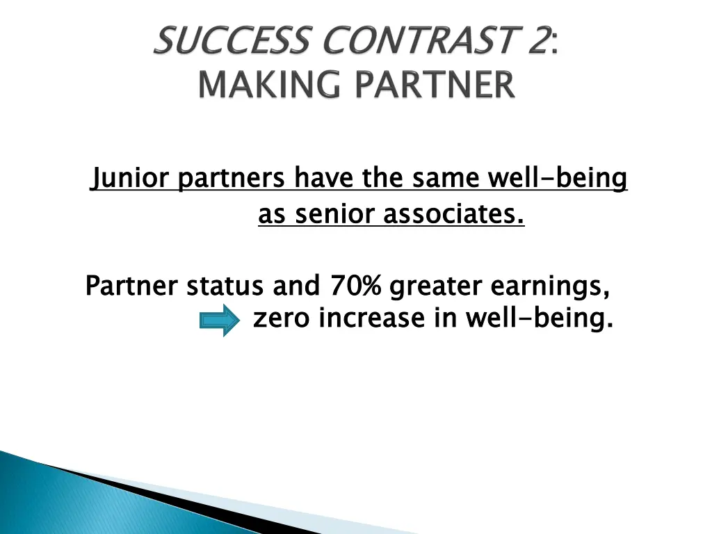 junior partners have the same well as senior