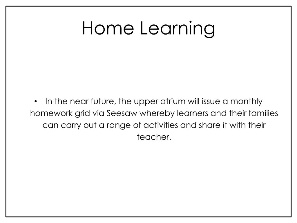 home learning