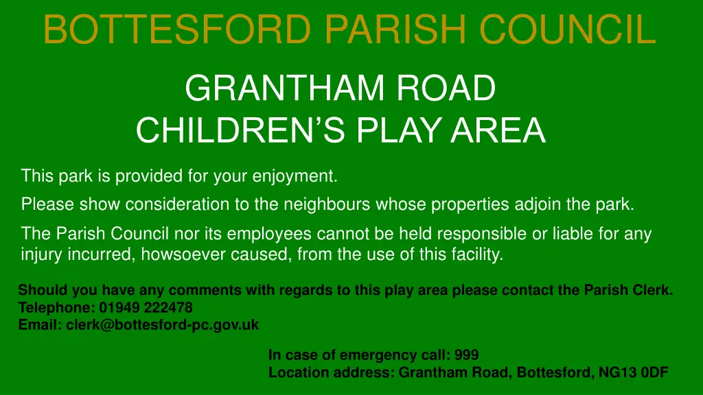 bottesford parish council grantham road children 1