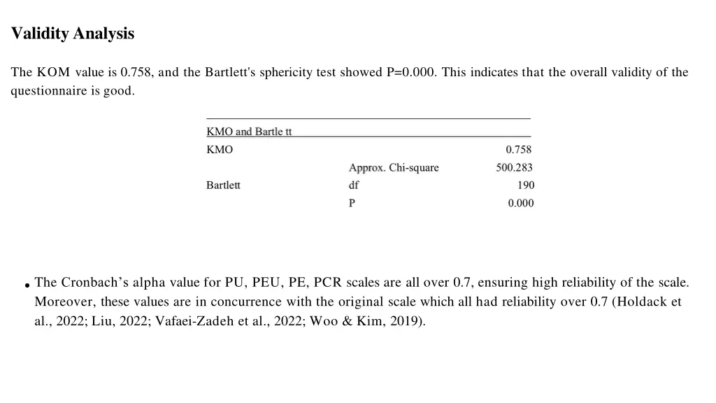 validity analysis