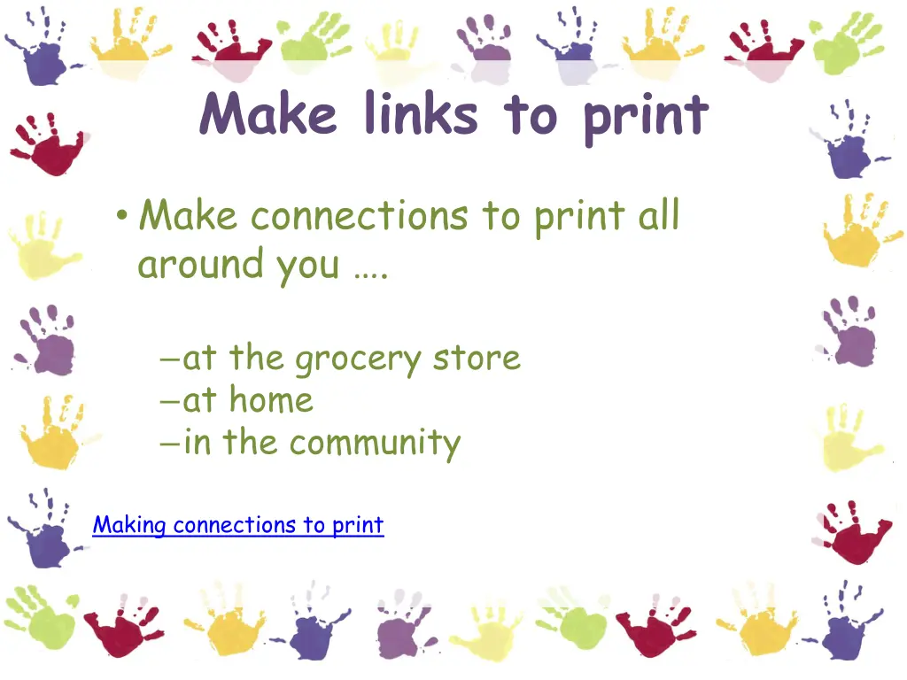 make links to print