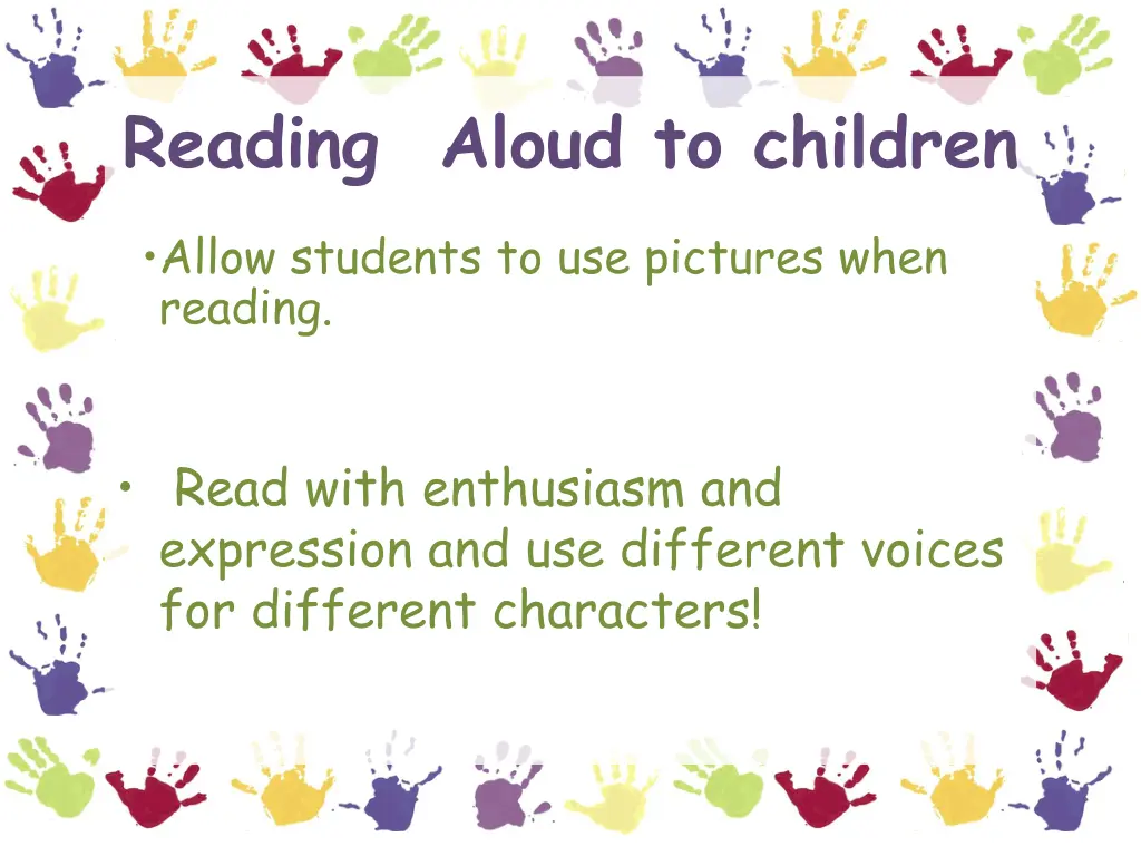 reading aloud to children