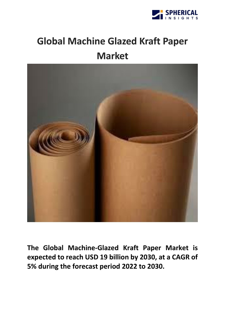 global machine glazed kraft paper market