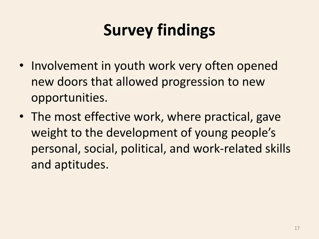 survey findings 1