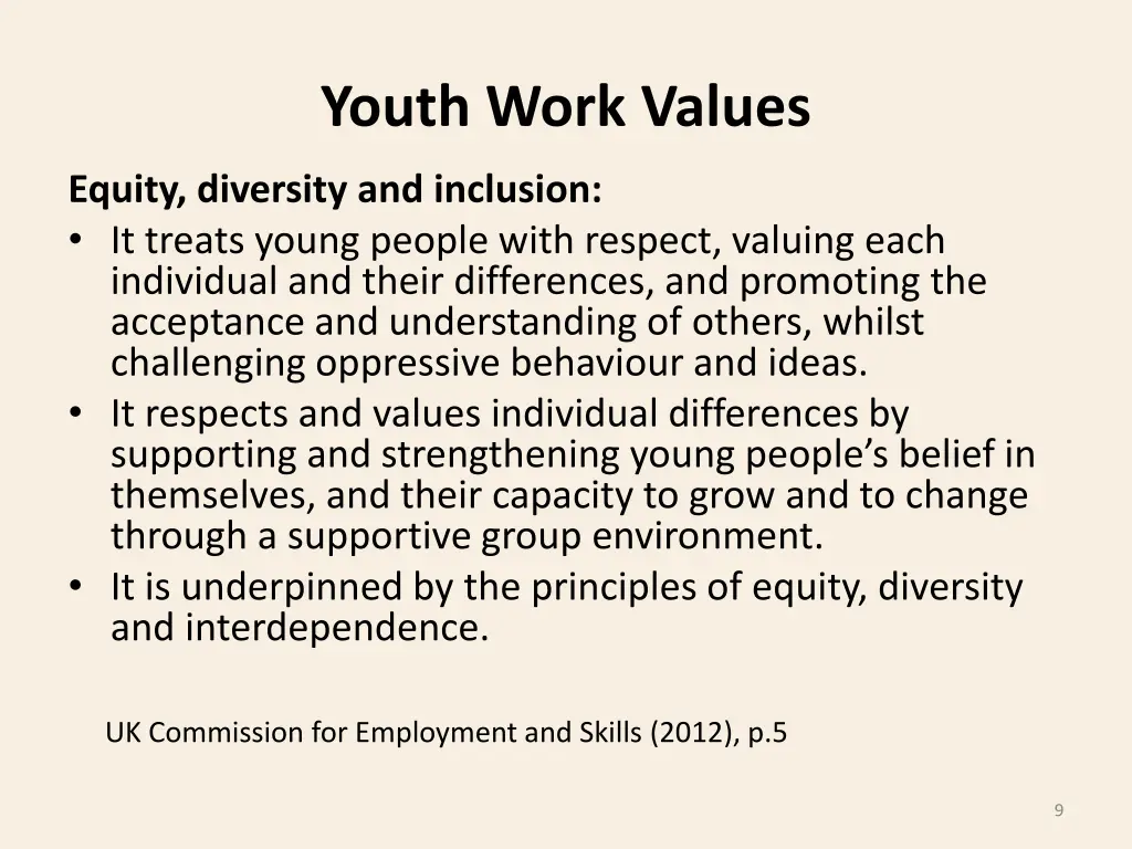 youth work values 1