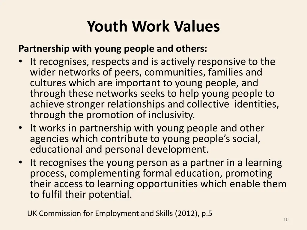 youth work values 2