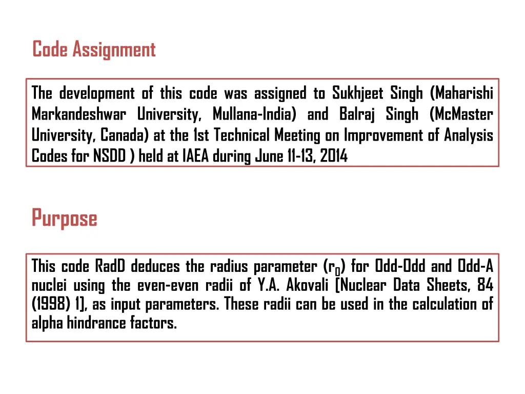 code assignment