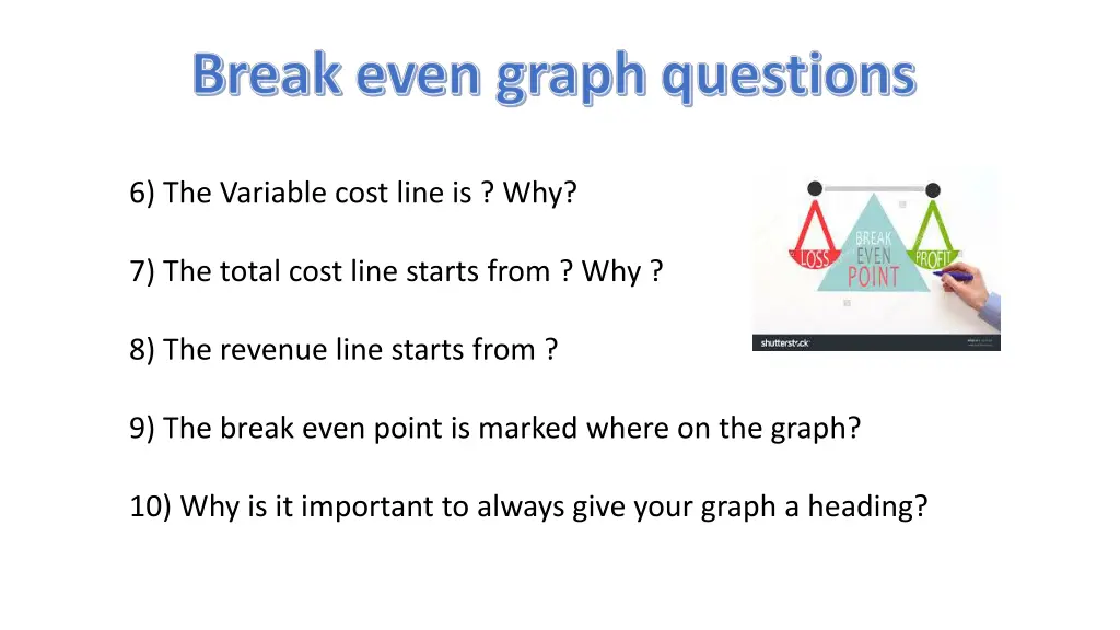 6 the variable cost line is why