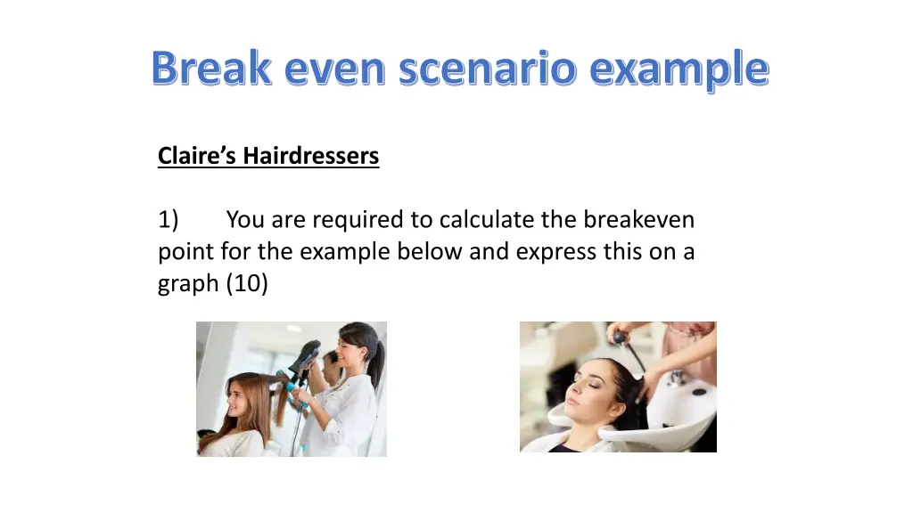 break even scenario example