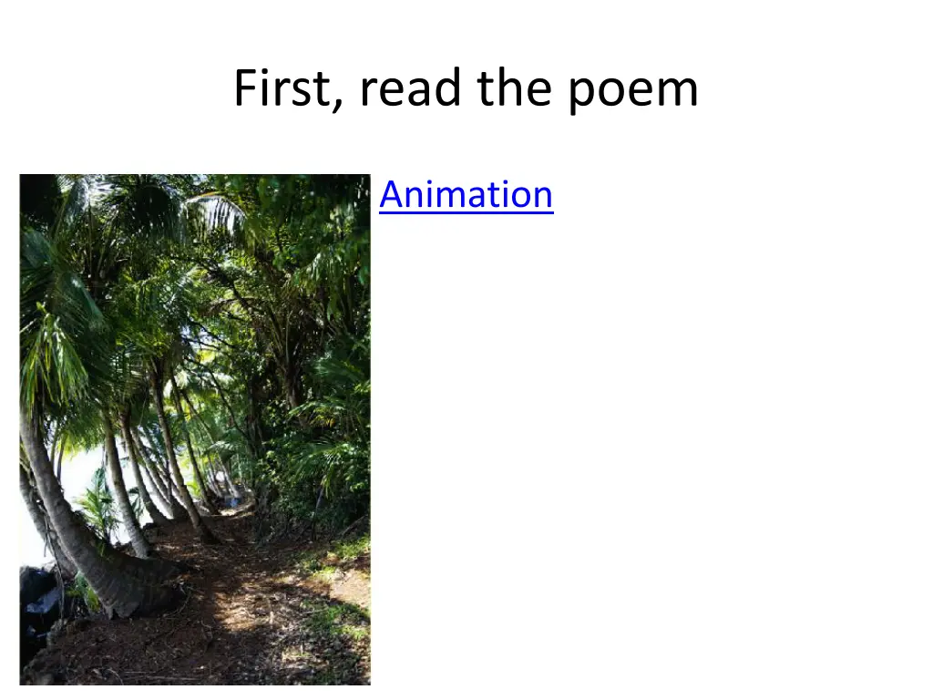 first read the poem