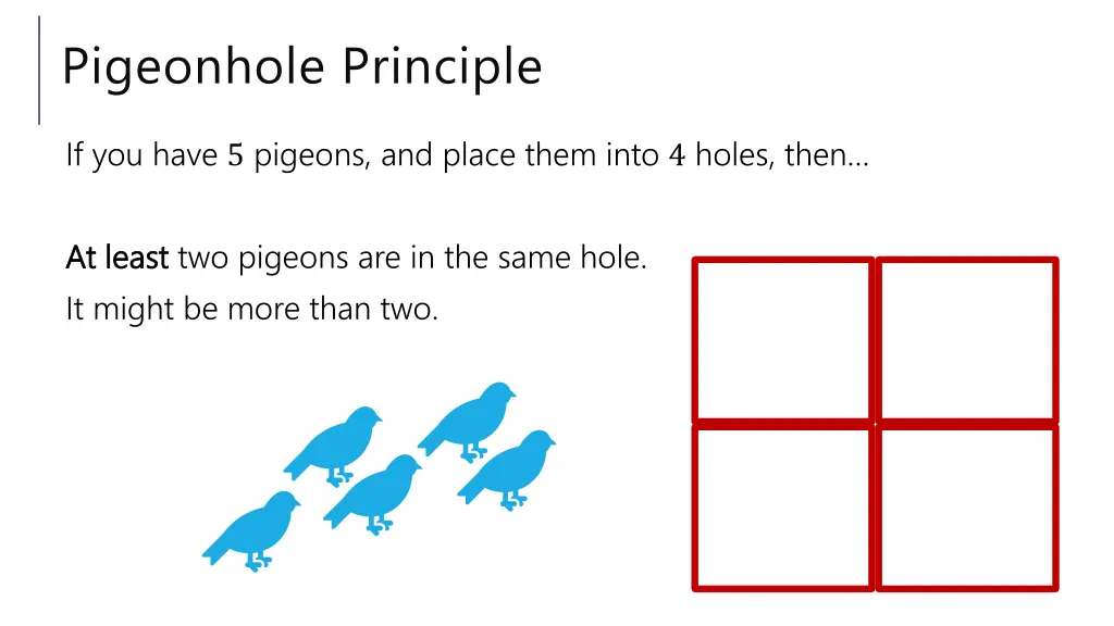 pigeonhole principle 2