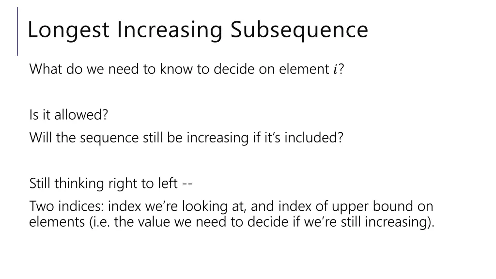 longest increasing subsequence 1