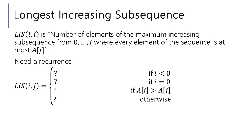 longest increasing subsequence 2