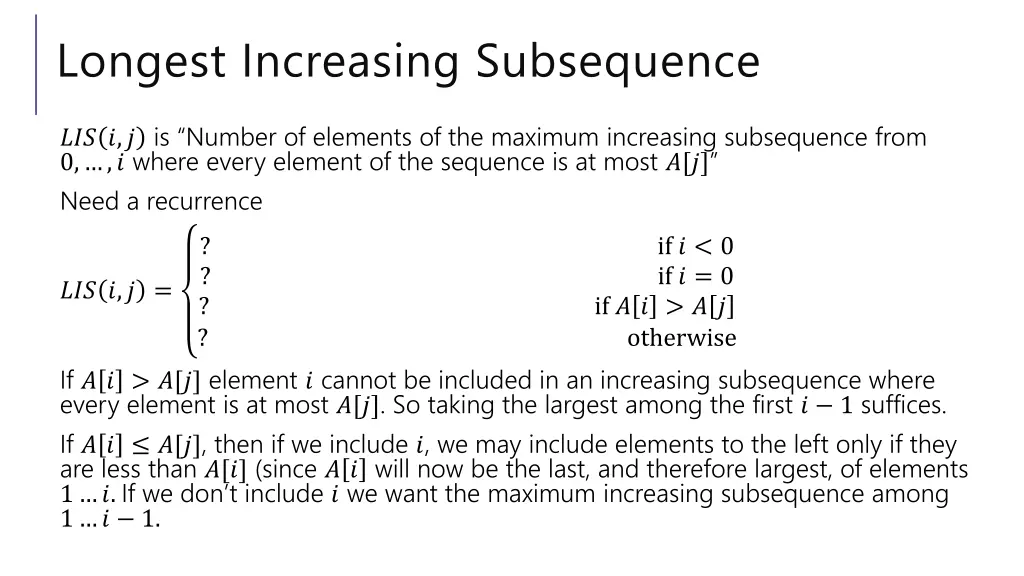 longest increasing subsequence 3