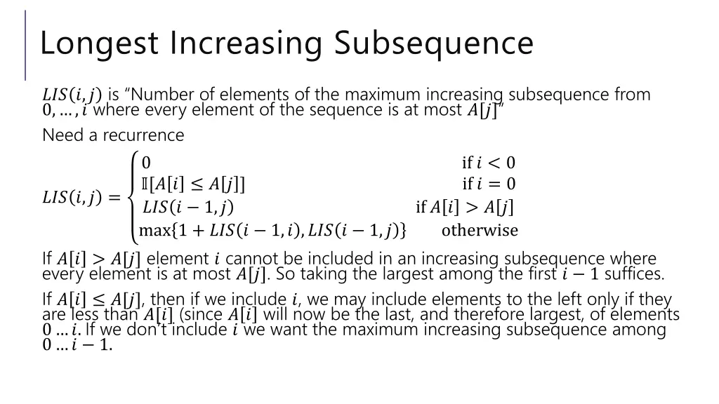 longest increasing subsequence 4