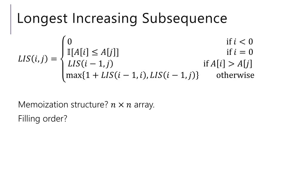 longest increasing subsequence 5