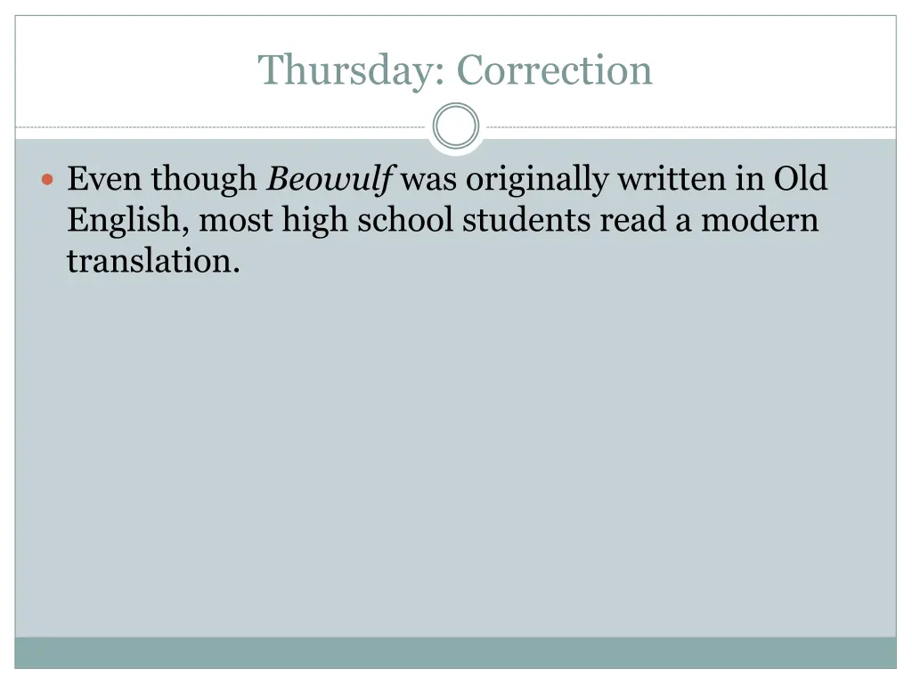 thursday correction 1