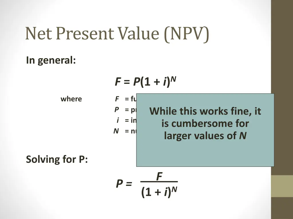 net present value npv 1