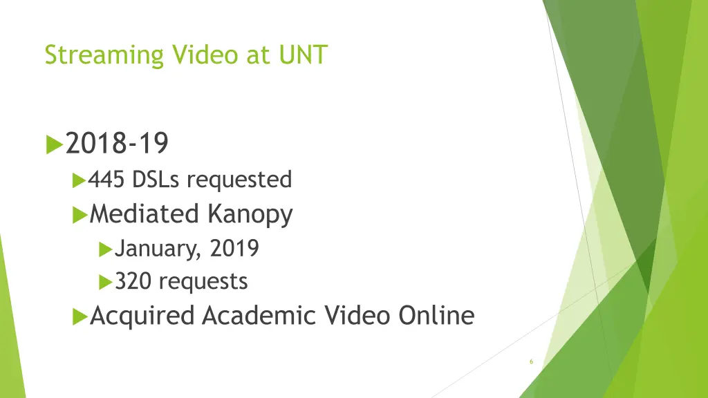 streaming video at unt 2