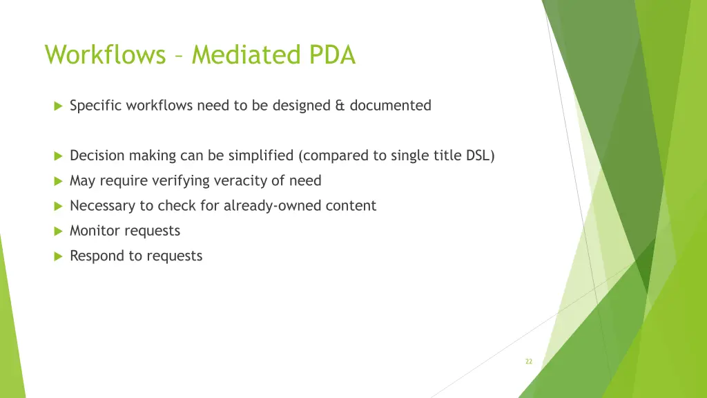 workflows mediated pda