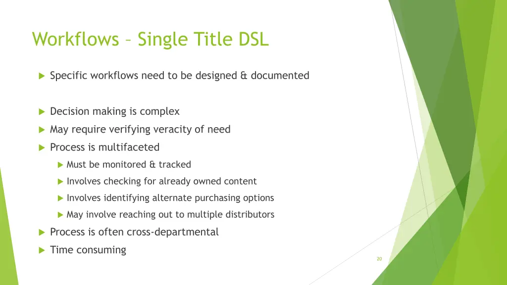 workflows single title dsl