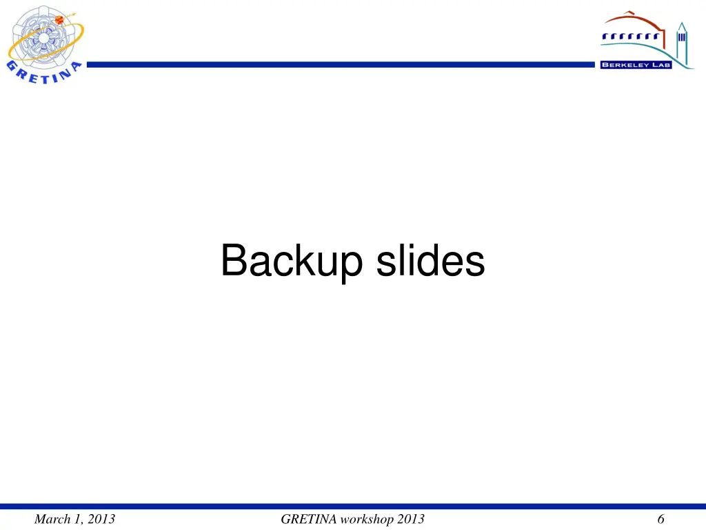 backup slides